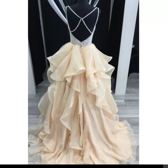 2019 Fashion V Neck Champagne - Picture 3 of 6